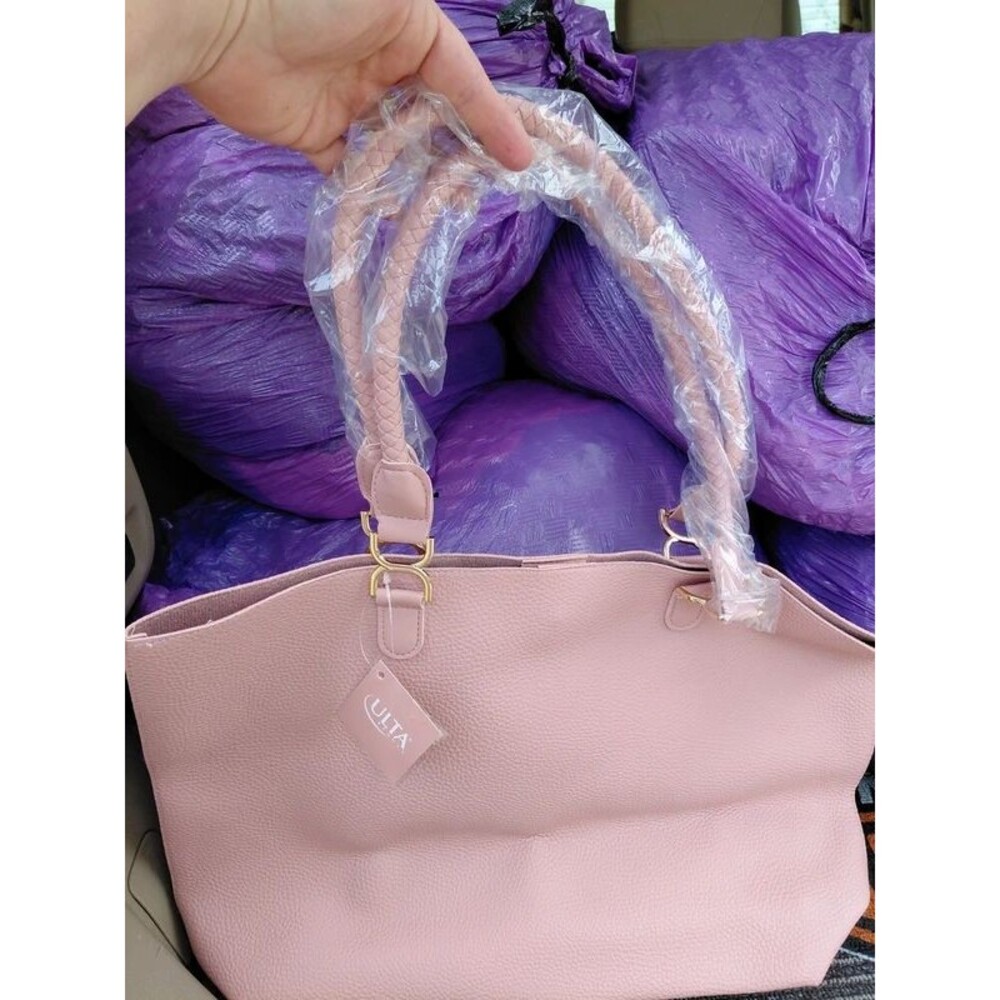 ULTA Faux Leather Handbag With Braided Handles